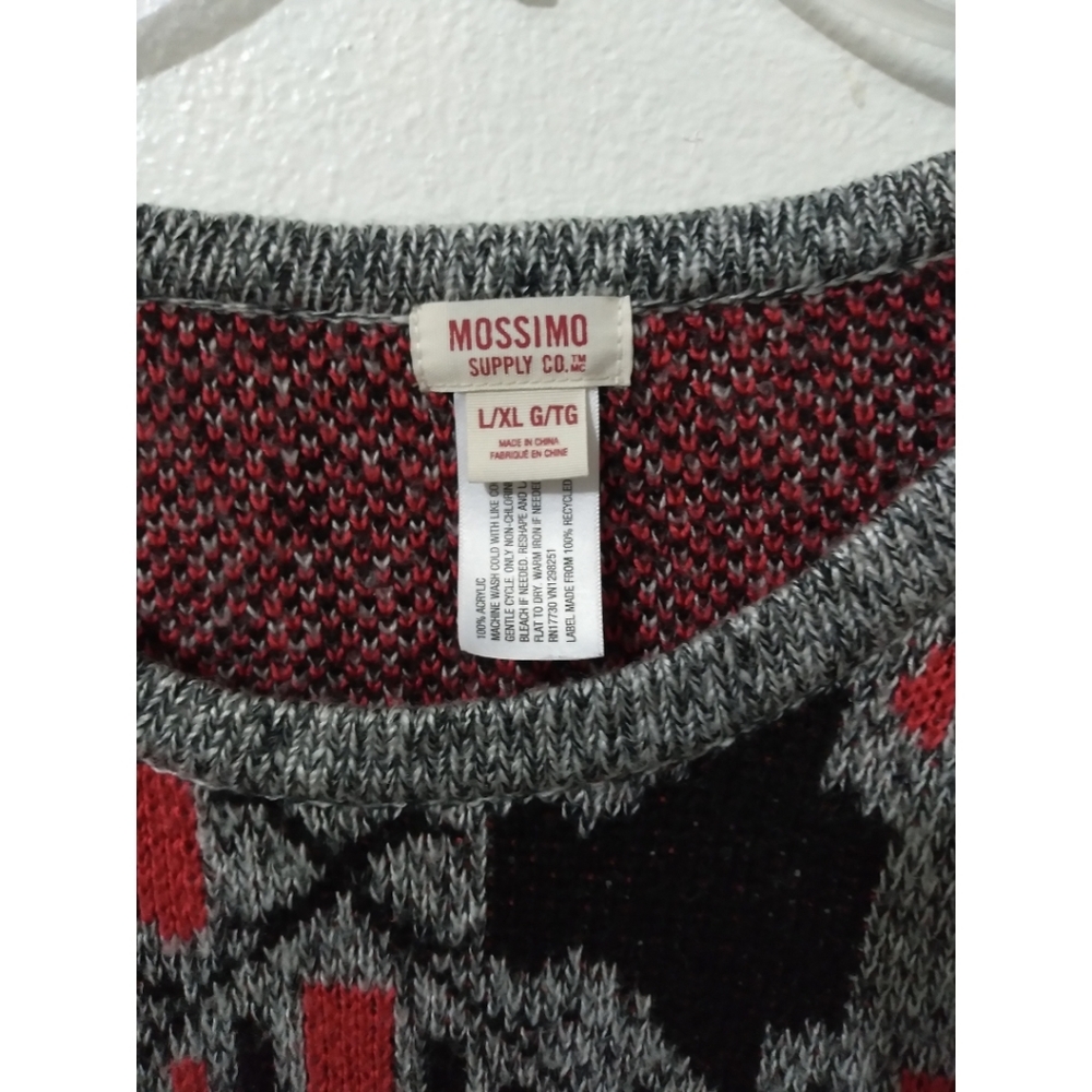 BOGO ITEM- Mossimo Poncho Sweater Aztec Print Fringe Hem Fall Essential Crewneck - Picture 4 of 4